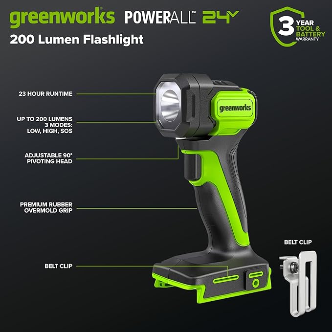Greenworks 24V Cordless Brushless 6PCs Combo, Drill/Driver+Impact Driver+6.5" Circular Saw+Recip Saw +Oscillating Tool+Flashlight, 2.0Ah+4.0Ah Batteries (24,000mAh Power Bank) and 65W USB-C Charger