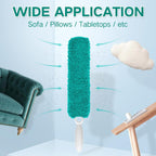 Duster Cleaning, Dusters for Cleaning with Washable Microfiber Head, Handheld Duster, Dusting Wand Cleaning Tool for Office, Car, Window, Furniture, Ceiling Fan-Green