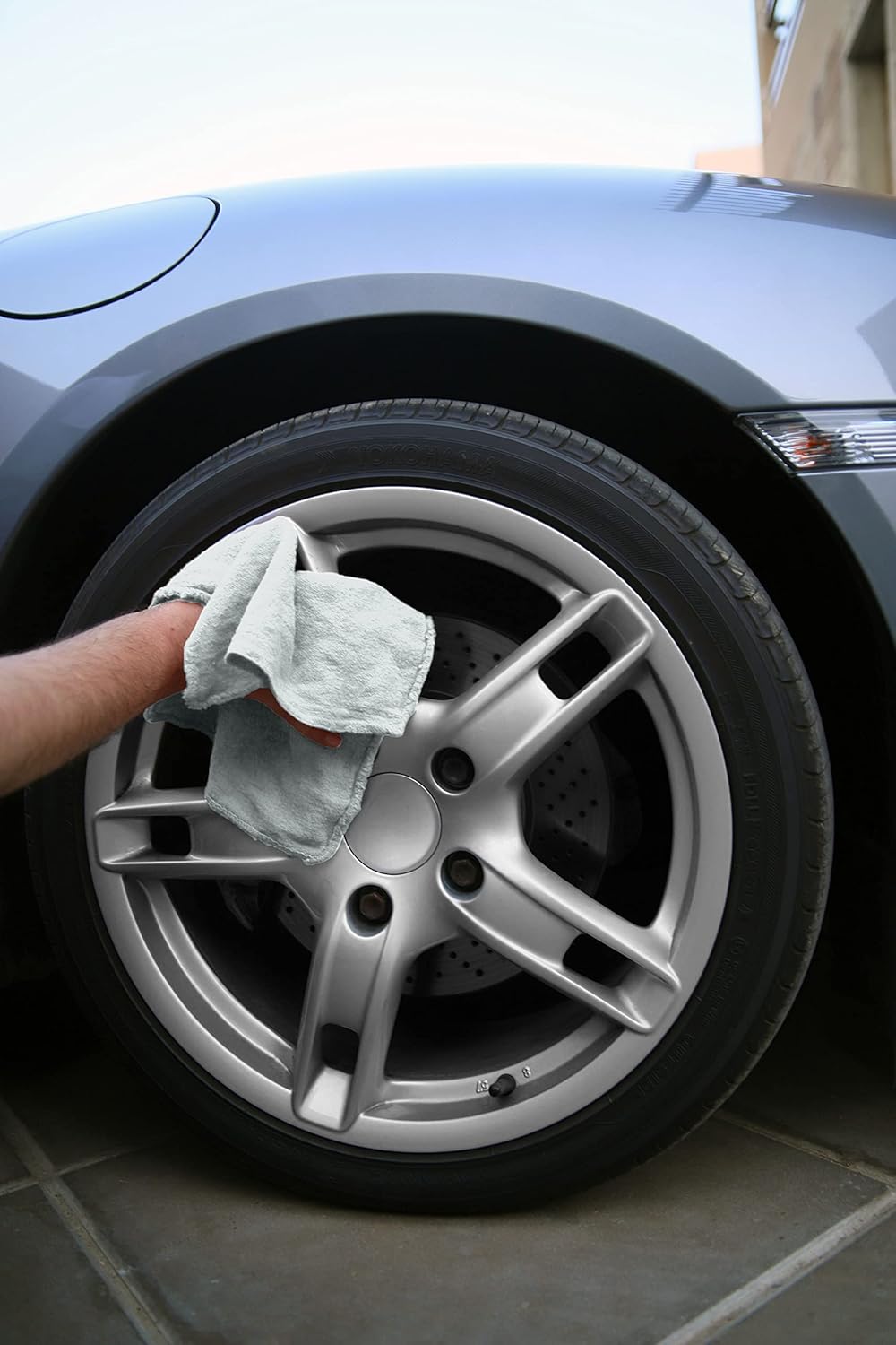 Avalon Towels Cotton Shop Rags – (Pack of 50) Size 12x14 Inches Cleaning Rags – Absorbent Shop Towels and Multipurpose Cleaning Towels for Automobiles, Industries, Garage and Homes (Grey)