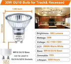 Vinaco GU10 Bulb, 6 Pack Halogen 120V 35W, Dimmable, MR16 GU10 Light Bulb with Long Lasting Lifespan, gu10+c for Track&Recessed Lighting, Gu10 Base Bulb, 35W MR16/FL/GU10, Warm White