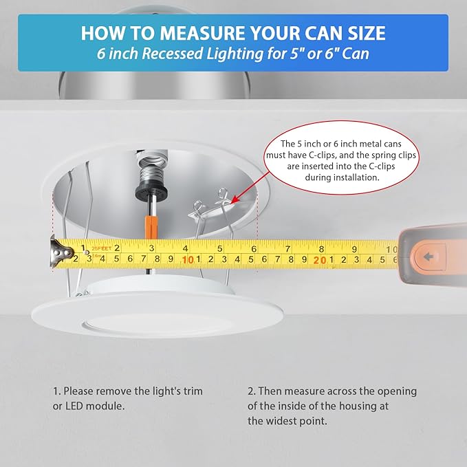 LVWIT Recessed Lights 6 Inch, Modern Retrofit LED Recessed Lighting, 5CCT Color Selectable, Dimmable LED Can Lights with E26 Conversion Kit, 36 Pack
