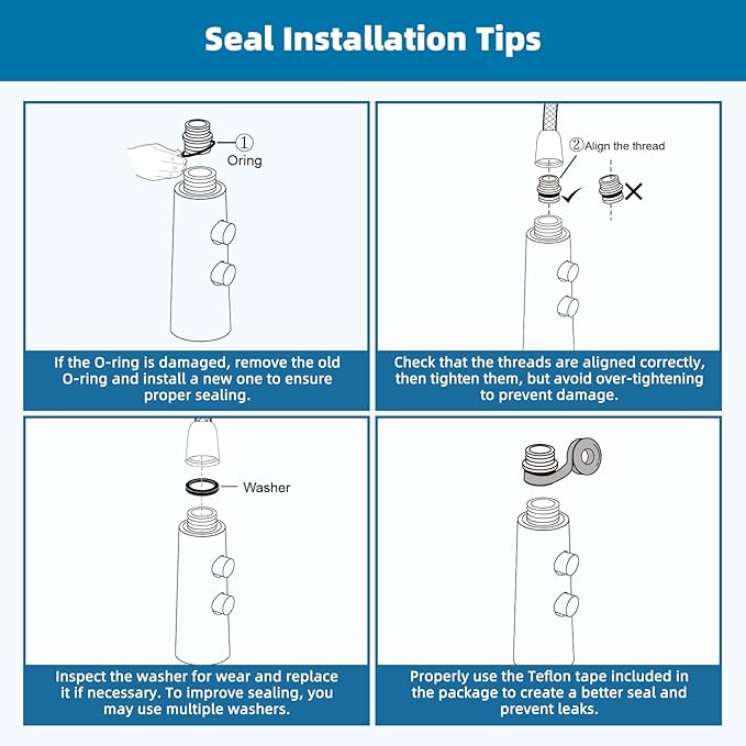 Hibbent Metal Pull Down Kitchen Faucet Head Replacement with 15 Adapters, Sink Spray Head, 2 Function Spray Nozzle Compatible with Moen, American Standard, Delta, Kohler Faucets, Chrome (Silver)