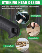 Mossy Oak 16" Heavy Duty Machete with Saw and Sheath, Sharp Dual-Edge Blade, Ergonomic Non-Slip Handle for Bushcraft, Outdoor Hunting, Garden Cutting and Yard Work