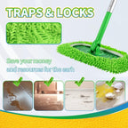 Reusable 100% Coral Fleece Mop Pads Compatible with Swiffer Sweeper, Wet and Dry Flat mop Cover, 3 Pack Washable Pads for Surface/Hardwood Floor Cleaning (Mop is Not Included)