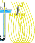 Drain Clog Remover Tool, 30 Inch Sink Snake Hair Clog Remover with Rotating Handle and 7 Wand Spares, Anti-Break Nylon Drain Hair Remover Plumbing Snake, Unclog Drain Quickly and Easily-7 Pack