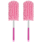 Mini Duster for Cleaning, 360° Bendable Hand Dusters with Extension Pole, Washable Small Duster for Car Interior, Office, Furniture