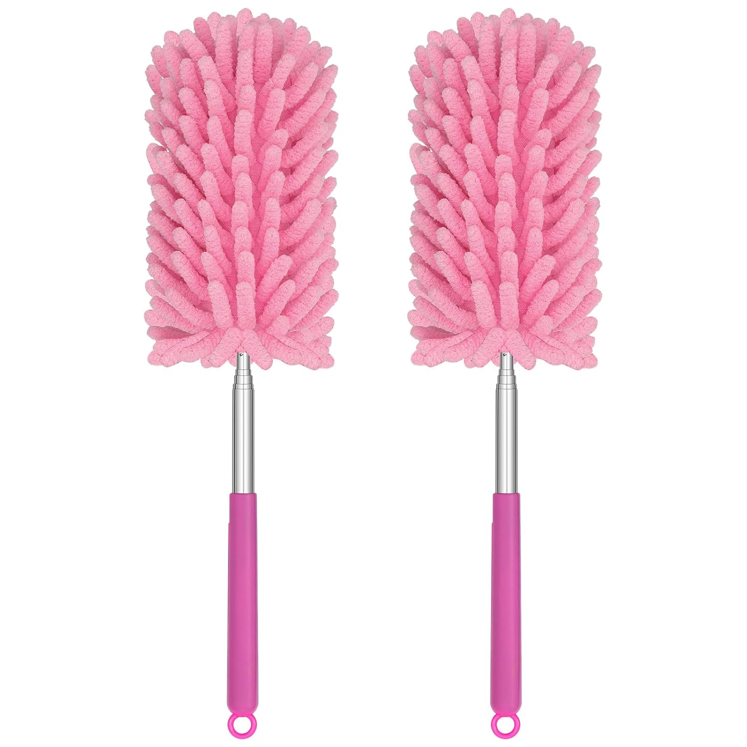 Mini Duster for Cleaning, 360° Bendable Hand Dusters with Extension Pole, Washable Small Duster for Car Interior, Office, Furniture