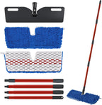 Microfiber Dust Mop Set for Floor Cleaning, Flat Mop for Wet & Dry to Clean Washable Flip Mops Pad for Ocedar Hardwood Floor 'N More 3-Action Mop, Adjustable 58" Mops Handle & 2 Reusable Refill & Base