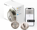 Level Lock+ (Matter) Smart Lock - World's Smallest, Most Advanced Matter-Over-Thread Deadbolt Plus Apple Home Key - Keyless and Remote Access via Apple, Alexa, Google Home, SmartThings (Satin Nickel)