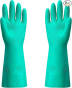ThxToms Chemical Resistant Nitrile Gloves, Resist Household Acid, Alkali, Solvent and Oil, Latex Rubber Free, 1 Pair Medium