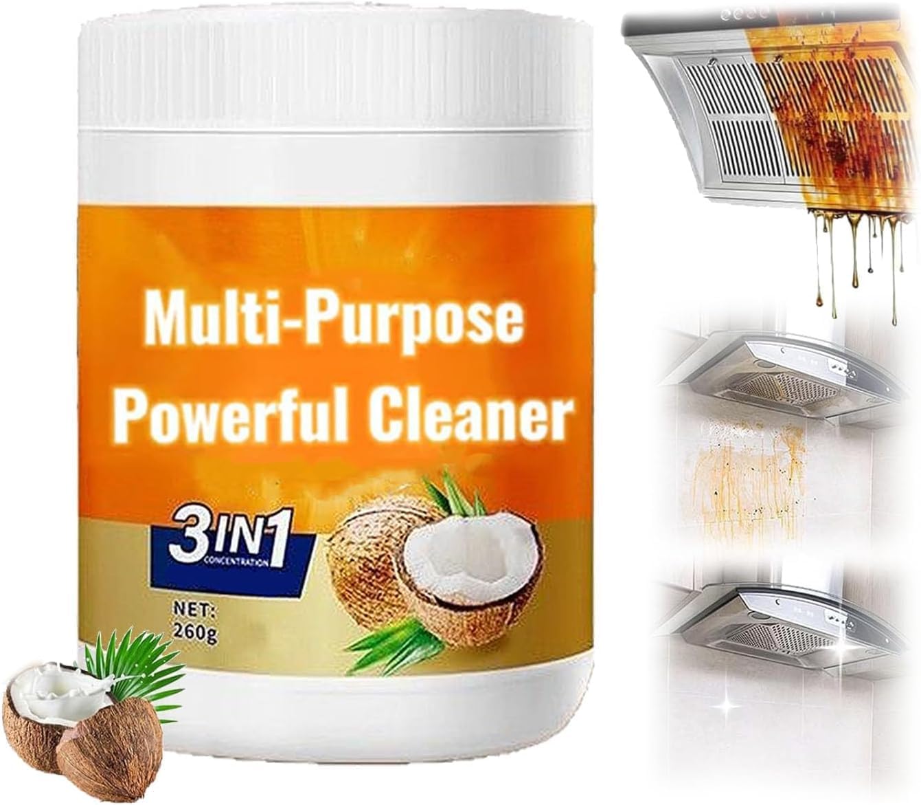 Multi-Purpose Powerful Cleaner for Kitchen,All-Purpose Cleaner Removes Stains on Microwave,Oven & Stove Top