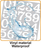 200 PCS Mailbox Numbers for Outside, Vinyl Numbers Stickers Mailbox Number Decals, Self-Adhesive Waterproof Numbers for Mailbox Window Door Trucks Address Number (White, 2 inch)