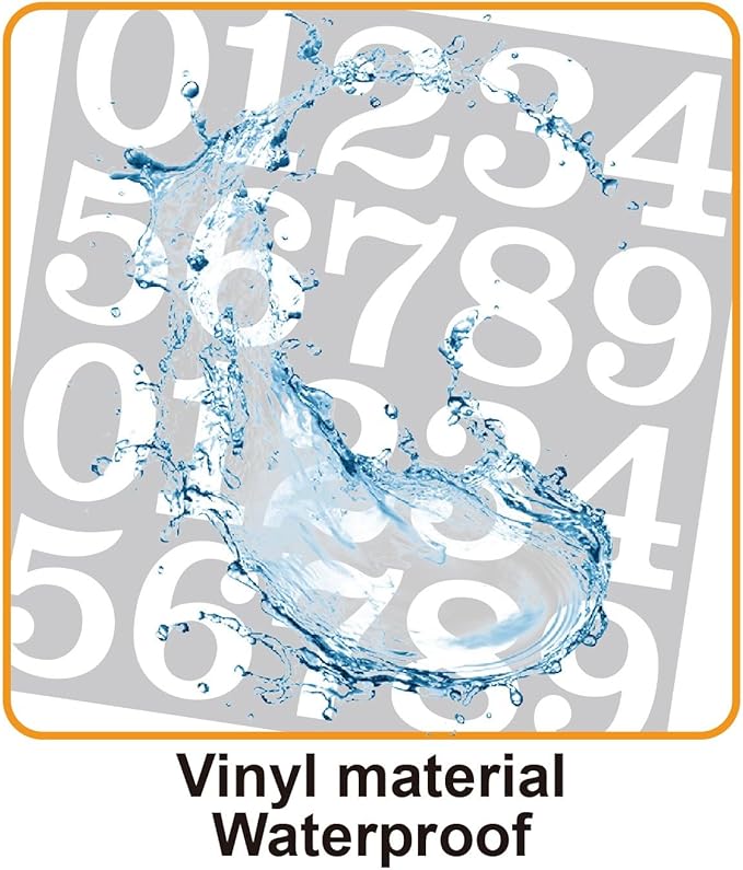200 PCS Mailbox Numbers for Outside, Vinyl Numbers Stickers Mailbox Number Decals, Self-Adhesive Waterproof Numbers for Mailbox Window Door Trucks Address Number (White, 2 inch)
