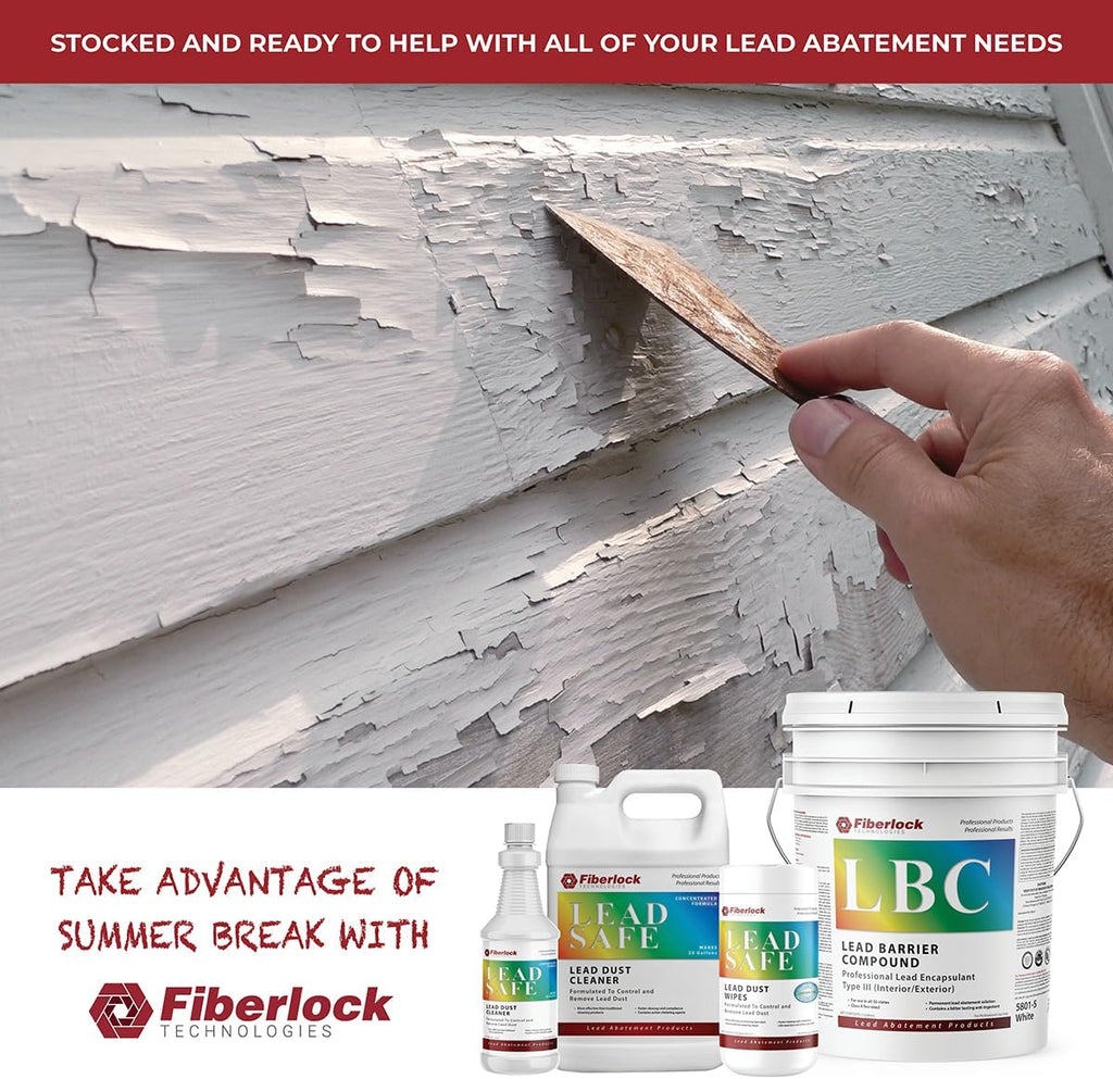 Fiberlock LeadSafe Cleaner, 1 Gallon, Lead Dust Cleaner, Controls & Removes Lead Dust After Renovation, Repair, Painting or Abatement Projects, Ideal for Walls, Windows, Floors, Doors, Trim & More