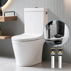 Toilet Tank to Bowl Gasket Kit with 3 Sets of 304 Stainless Steel Bolts, Includes 2-Inch & 3-Inch Toilet Seal Gaskets, Universal Repair Kit for 2-Piece Toilets, Leak Fix Kit