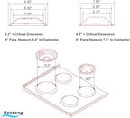 Drip Pan Electric Stove Burner Covers for Whirlpool W10278125 W10196405 W10196406, 4 Pack (3) 6" & (1) 8"