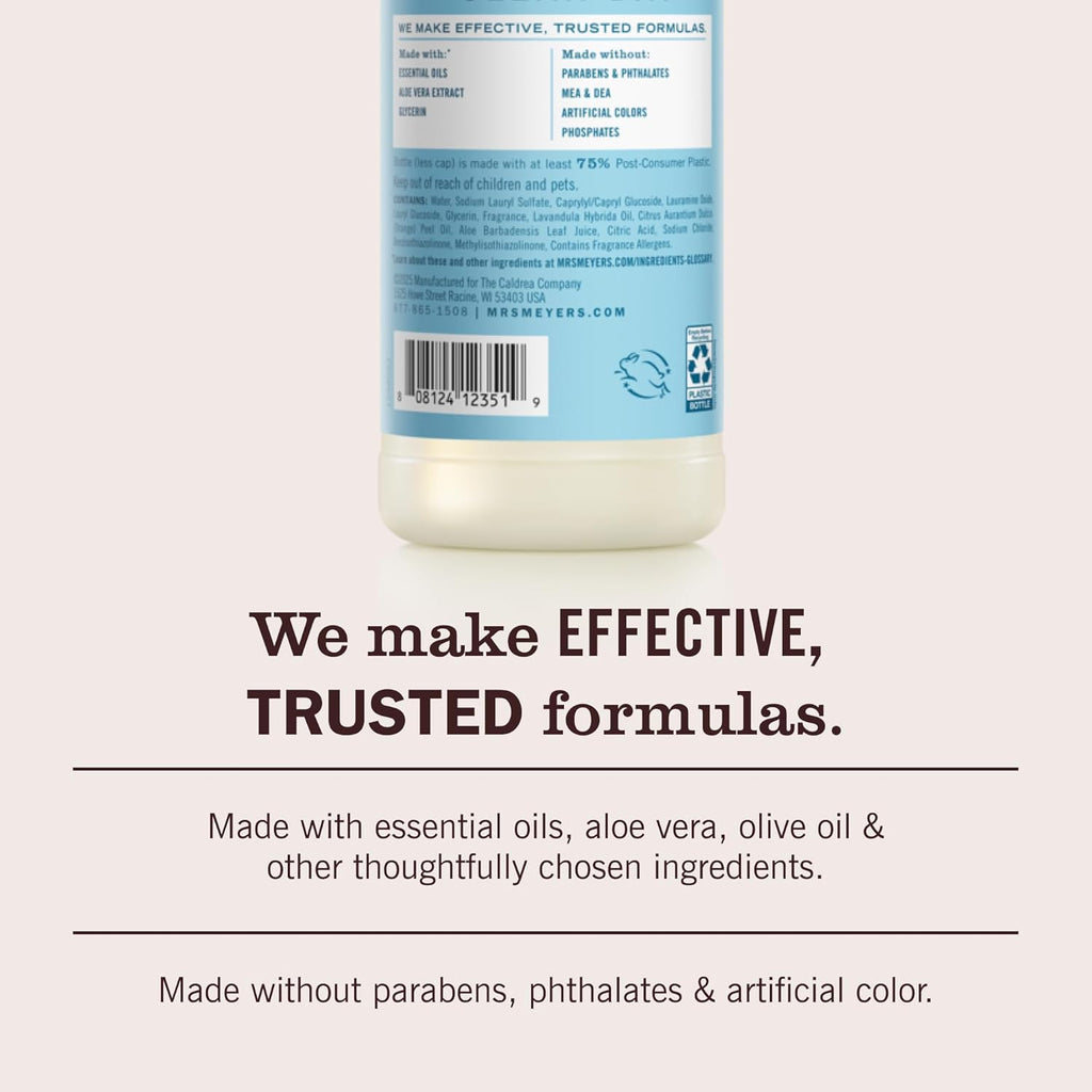 MRS. MEYER'S CLEAN DAY Liquid Dish Soap, Rosemary Scent, 16 ounce (Pack of 6)