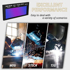 Auto Darkening HD Welding Lens, 2" x 4.25" True Color Welding Filter Lens, with 2pcs Replacement Outside Clear Lens Cover for Welding Helmet, Shade 3/11