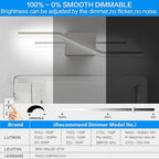 SOLFART Bathroom Light Fixtures Brushed Nickel 24 Inch Dimmable Vanity Lights Modern Led Lights for Bathroom