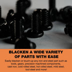 Black Oxide Coating Kit - Black Oxide Solution, Versatile Blackening Solution for Iron and Steel - Not Suitable for Stainless Steel Surfaces (6.8 oz)