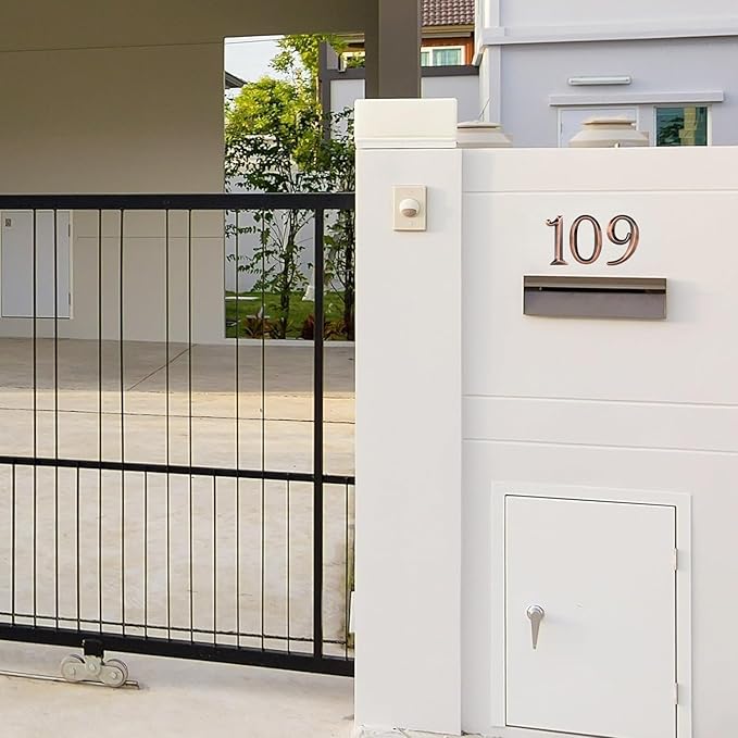 10Pcs Mailbox Numbers for outside 0-9, 2.75 inch 3D Self Adhesive Street Address House Door Numbers Signs for Apartment,Office,Cars,Mailboxes (Bronze)