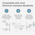 Level Lock+ Deadbolt Smart Lock - World's Smallest Smart Lock Plus Apple Home Keys - Level App for iOS & Android - Works with Apple Home (Satin Nickel)