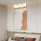 Aipsun Gold Bathroom Vanity Light Fixtures Modern LED 3 Lights Vanity Light for Bathroom Up and Down Wall Light Fixtures 6000K