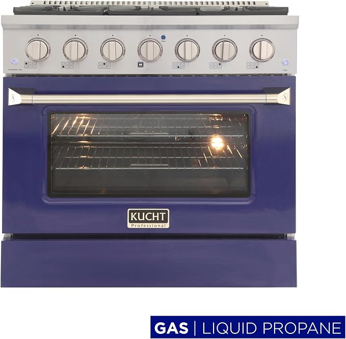 Kucht KNG361/LP-B Gas Range, Blue