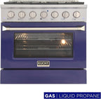 Kucht KNG361/LP-B Gas Range, Blue