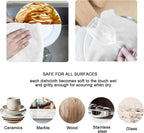 kimteny 13x28 Inches Kitchen Cloth Dish Towels, 400 GSM Premium Dishcloths, Super Absorbent Coral Velvet Microfiber Cleaning Cloths, Fast Drying Rags for Washing Dishes (6 Pack, White)
