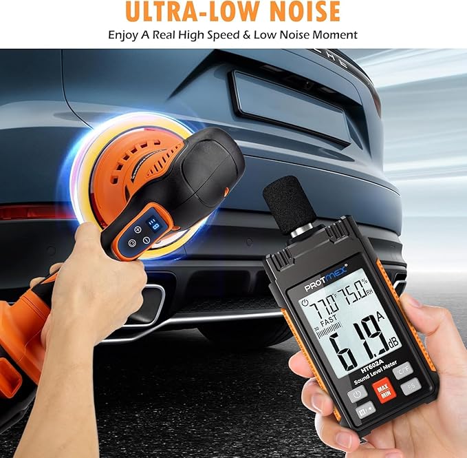 Cordless Car Buffer Polisher, Car Polishing Kit with 21V 2 X 4.0Ah Batteries, Orbital Eccentric Buffers with 8 Variable Speed Up to 6000 RPM, 6IN Touchscreen Buffer for Car Detailing/Scratch Removing