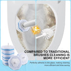 Upgraded 60pcs Toilet Wand Refills fits Clorox Toilet Wand, Thickened Cleaning Layer, Won’t Fall Apart, Disposable Bathroom Cleaning Scrub Pads with Fresh Scent, for Home & Commercial Use