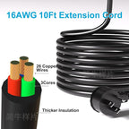 Surge Protector Power Strip Heavy Duty 10 ft Cord High Joules Protection (4800J)/18AC outlets/USBs (2A+2C PD20W)/1875W/15A,Flat Plug,Commercial,Industrial,Office,Home,College,Black,Insurance Coverage