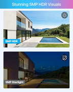 ZOSI 4K 8CH Spotlight PoE Security Camera System,4pcs 5MP Indoor Outdoor PoE IP Cameras with Person Vehicle Detection,Color Night Vision,8CH 8MP 4K NVR with 2TB HDD for 24/7 Recording,No Monthly Fee