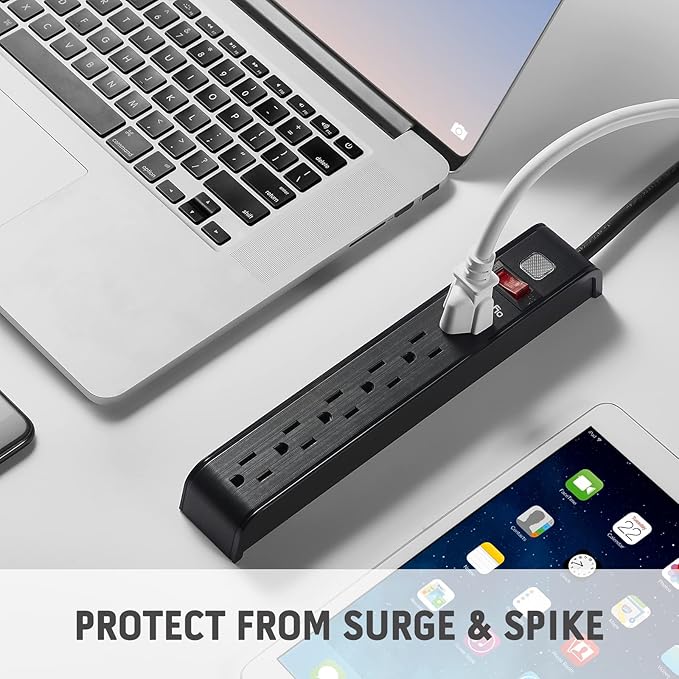 Power Strip, Multi-Outlet Surge Protector (4 FT)