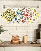 6 Pack Swedish Dishcloths for Kitchen - Reusable Dish Cloths for Washing Dishes Absorbent Cute Funny Kitchen Towels Cleaning Sponge, Lemon Fruit