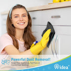 AIDEA Microfiber Cleaning Cloth-8PK, Soft Microfiber Towels for Cars, Absorbent Cleaning Rags, Lint-Free Streak-Free Wash Cloths for House, Kitchen, Window(12in.x16in), Black