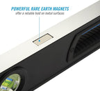 CHANNELLOCK 24-Inch, Professional-Grade Magnetic Aluminum Box Level with Solid Block Acrylic Vials, 5200-0024M