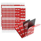 3M Double Sided Adhesive Pads Heavy Duty VHB 2" x 2" 0.025in Thick 40 PCS Black 5925 Square Sticky Mounting Foam Tape Strong Adhesive for Car Décor Home Office Logos