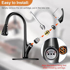 RP50587 Faucet Cartridge Replacement for Delta Single Handle Kitchen and Lavatory Valve Faucets, Faucet Cartridge Features Universal Faucet Diamond Seal Technology - Faucet Repair Kit with Wrench