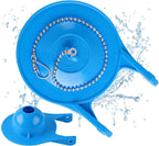 Toilet Flapper Replacement Kit - Premium Silicone Toilet Flusher Replacement Kit with Steel Chain, Universal American Standard Toilet Stopper Flapper 3 Inch, Fits for Various Toilet Types, Blue,1PCS