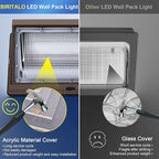 LED Wall Pack Light 120W Dusk to Dawn Photocell 5000K 18000LM LED Outdoor Flood Security Lights 110V-277V Commercial and Industrial Building Wall Mount Exterior Lighting for Garage Yard Barn
