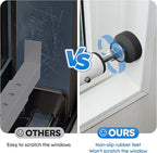 WooFog（Short）Security Bars for Sliding/Vertical Window, Adjustable Window Jammer Bars Security Inside,（Small）Window Guards for Home Security, 11" to 18" Anti Theft Window Safety Lock Bar -White 1 Pcs