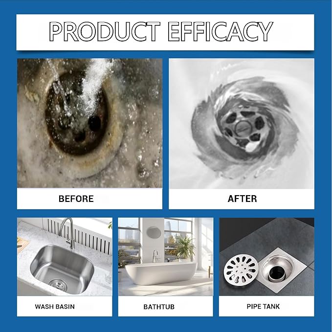 Wild Tornado Sink Drain Cleaner, Powerful Sink and Drain Cleaner Powder for Kitchen and Bathroom