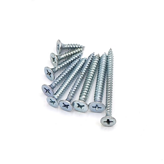 cSeao Wood Screws Assortment Kit, Phillips Flat Head Screws for Wood, Drywall Screws with Bit, 7 Sizes (5/8" to 2"), Pack of 200