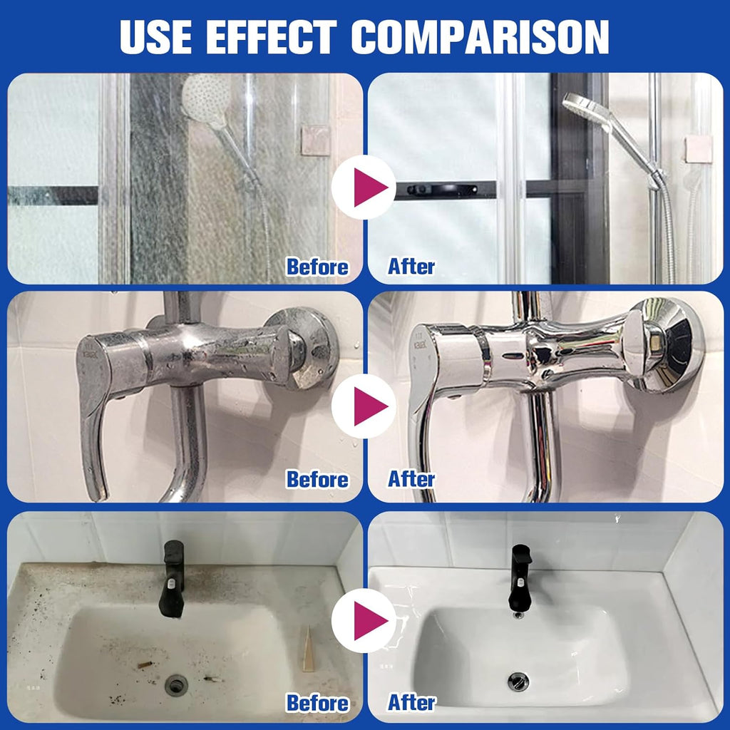 2Pcs Stubborn Stains Cleaner,Limescale Cleaner,Bathroom Foam Cleaner Spray,Bathroom Descaler Cleaner,All-Purpose Bathroom Descaler Foam Spray 2.02 floz