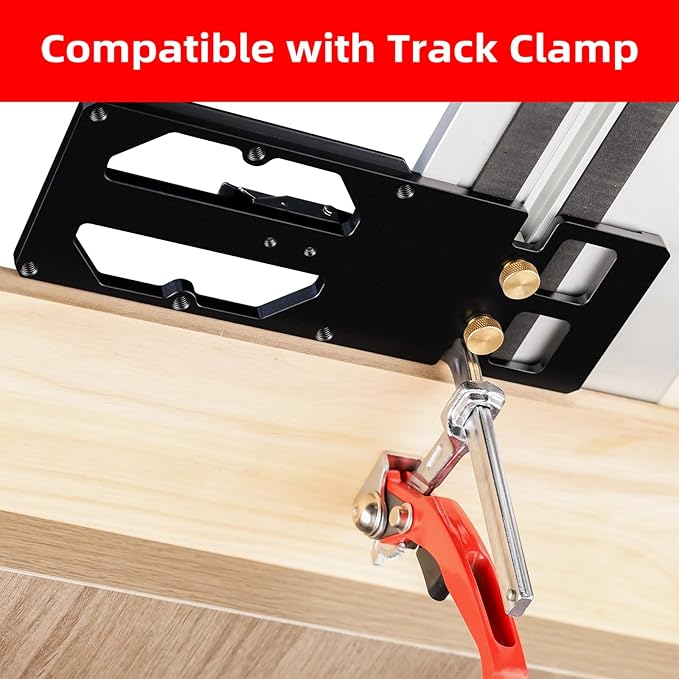 Compact Guide Rail Square with Edge Support,Track Saw Square,Track Saw Rail Square Guide,90 Degree Right Angle Guide Compatible with Festool and Makita for Fast, Easy Square Cuts