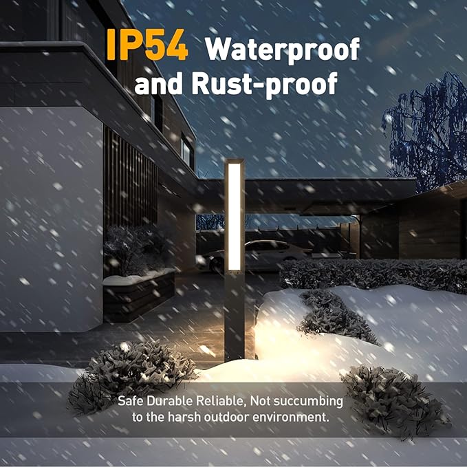 High 71 Inches Landscape Path Light, Outdoor Modern Luxury LED IP54 Waterproof Landscape Bollard Lighting for Lawn Patio Courtyard Driveway Pathway Decoration with High Voltage Wired