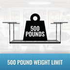 2-Pack 4 x 8 MonsterRax Overhead Garage Storage Rack, Ceiling Racks for Garage, Organization Shelving, Adjustable Hanging Shelf, Grey, 12"-21" Height Adjustment