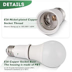 Light Socket Extender,E26 to E26 Medium Screw Bulb Socket Extension Adapter,Recessed Socket 1.2" Extensions,Light Cans Socket Extender Adapter